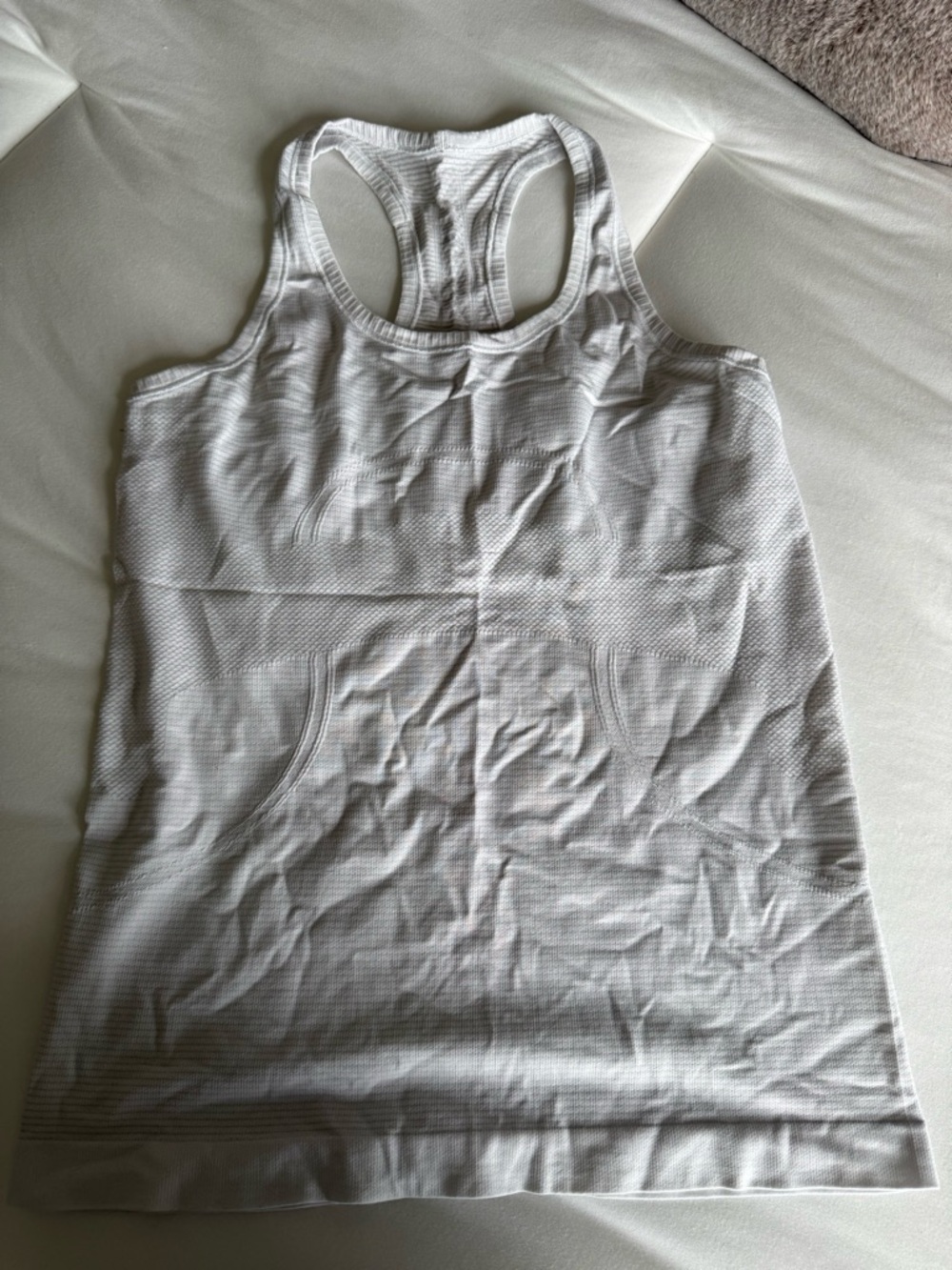 Lululemon White Racerback Performance Tank Top